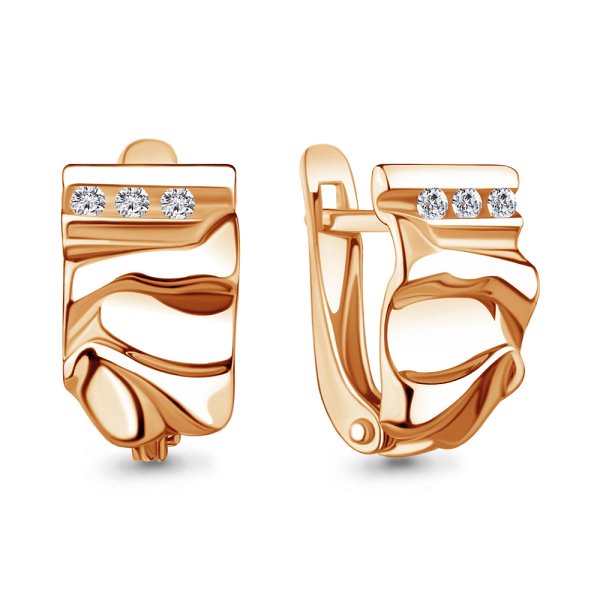 Серьги Аквамарин - Серебро 925, Фианит (арт. 48600А.6)