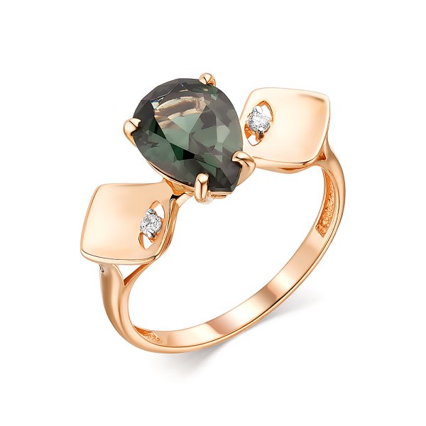 Кольцо ЮК Гранат - Золото 585, Топаз, Фианит (арт. 11803296)