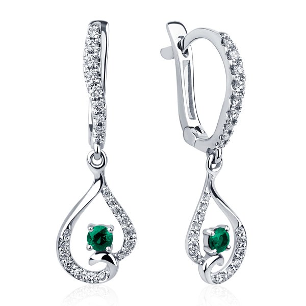 Серьги Platinum Lab. - Платина 950 (арт. ПС-236И-01)