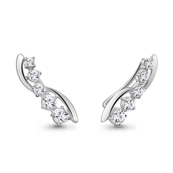 Серьги Аквамарин - Серебро 925, Фианит (арт. 49333А.5)