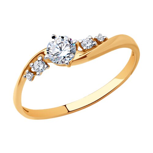 Кольцо SOKOLOV - Золото 585, Фианит (арт. 018977)