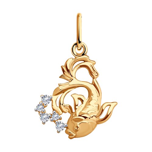 Подвеска Diamant - Золото 585, Фианит (арт. 51-130-01638-1)