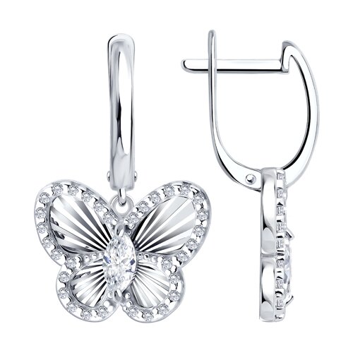 Серьги SOKOLOV - Серебро 925, Фианит (арт. 94027725)