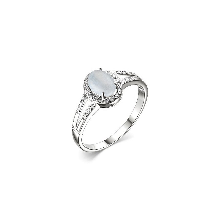 Кольцо Дар - Серебро 925, Лунный камень, Фианит (арт. К-3803рк43600)