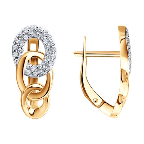 Серьги SOKOLOV - Золото 585, Фианит (арт. 0200913)