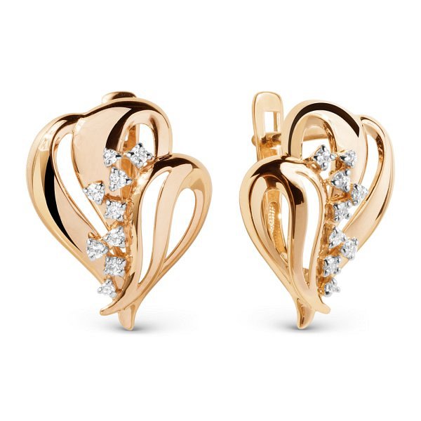 Серьги ЮФ Династия - Золото 375, Фианит (арт. 020182-5102)