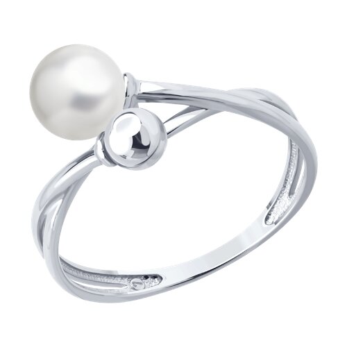 Кольцо Diamant - Серебро 925, Жемчуг имитация (арт. 94-110-00003-1)