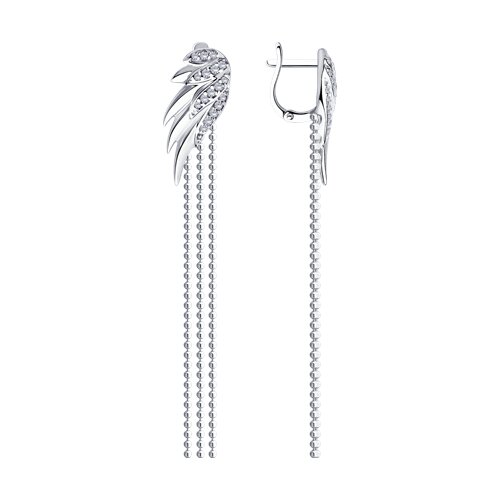 Серьги SOKOLOV - Серебро 925, Фианит (арт. 94025104)