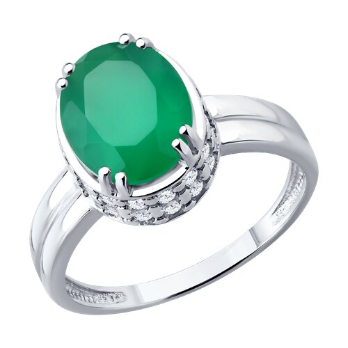 Кольцо SOKOLOV - Серебро 925, Агат, Фианит (арт. 92014851)