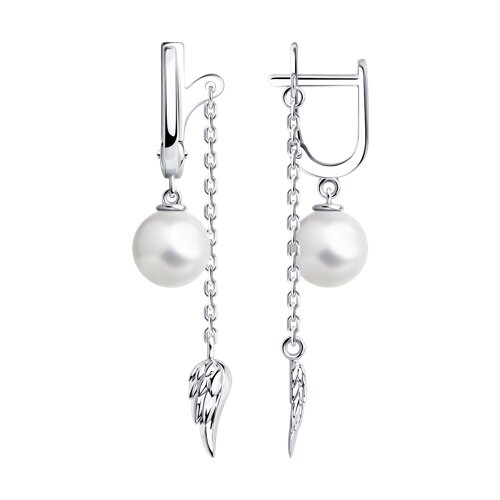 Серьги SOKOLOV - Серебро 925, Жемчуг синтетический (арт. 94025017)