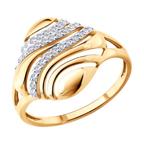 Кольцо SOKOLOV - Золото 585, Фианит (арт. 019832)