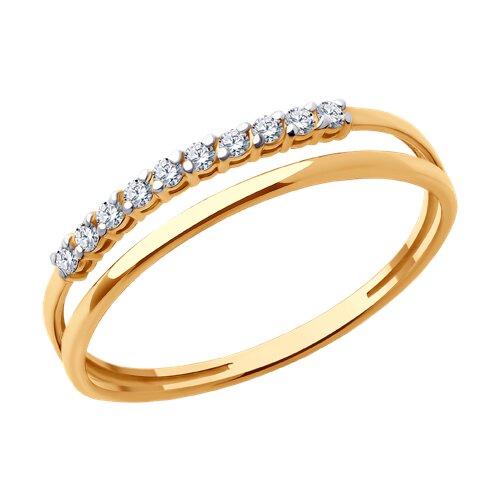 Кольцо SOKOLOV - Золото 585, Фианит (арт. 019373)