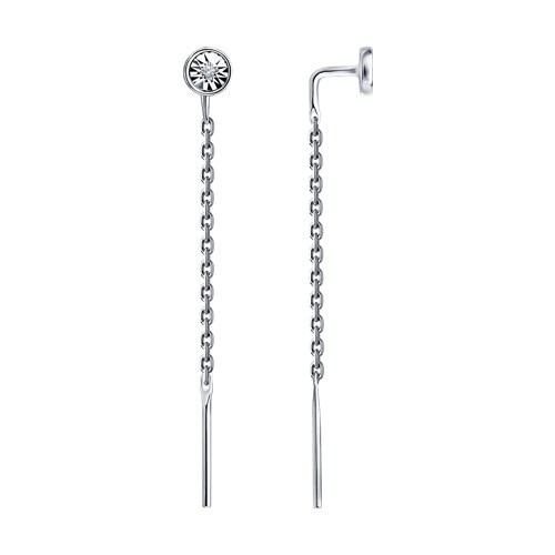 Серьги SOKOLOV - Серебро 925, Бриллиант (арт. 87020133)