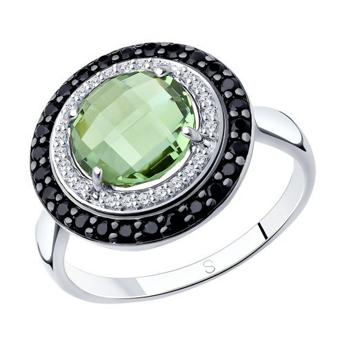 Кольцо SOKOLOV - Серебро 925, Синтетический кварц , Фианит (арт. 92011279)