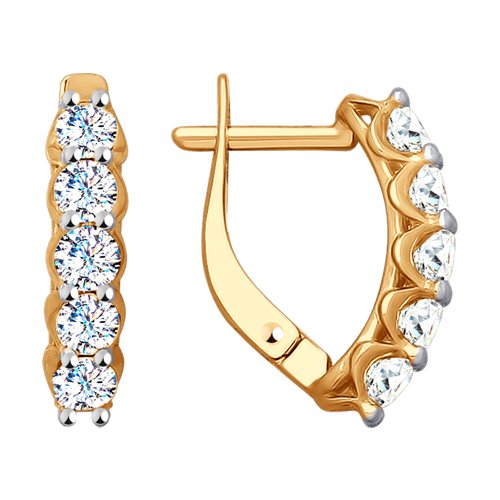 Серьги SOKOLOV - Золото 375, Фианит (арт. 027928-4)