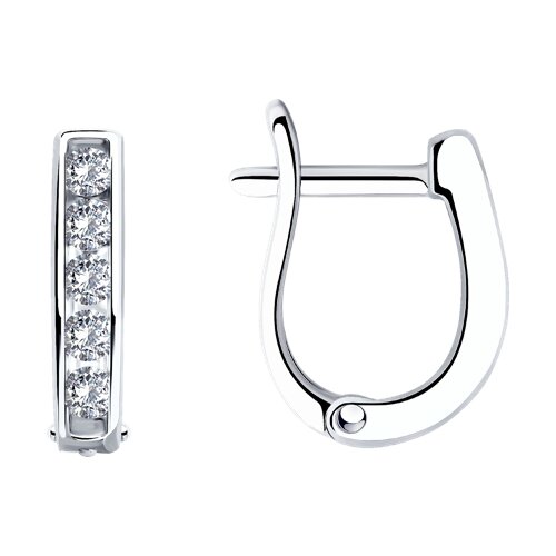 Серьги SOKOLOV - Серебро 925, Фианит (арт. 94026402)