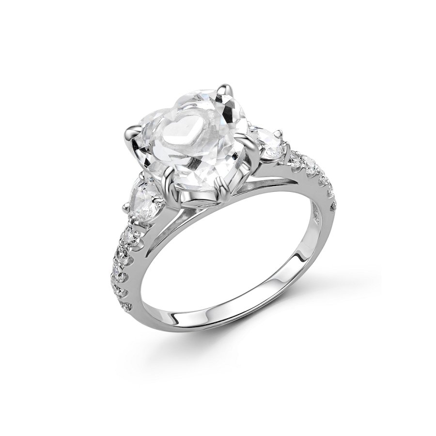 Кольцо Дар - Серебро 925, Горный хрусталь, Фианит (арт. К-5227рс429200)