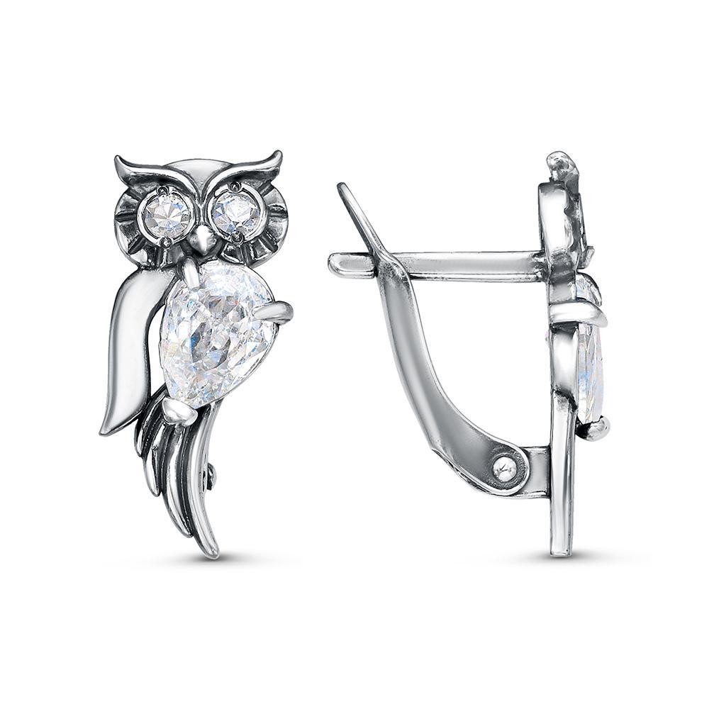 Серьги Красная пресня - Серебро 925, Фианит (арт. 33817350)