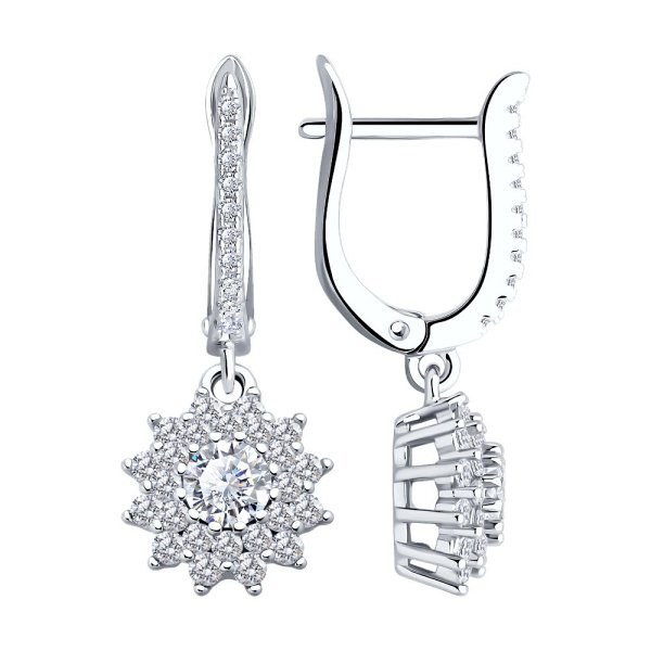 Серьги SOKOLOV - Серебро 925, Фианит (арт. 94026386-91)