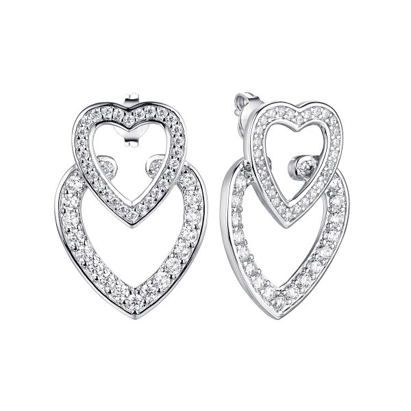 Серьги FRESH - Серебро 925, Фианит (арт. CZ-E03369-X-W-X-X-W)