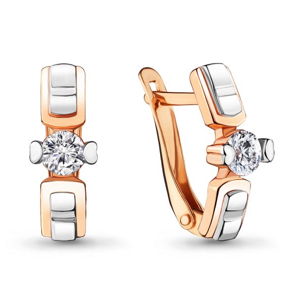 Серьги Аквамарин - Серебро 925, Фианит (арт. 46978А.6)