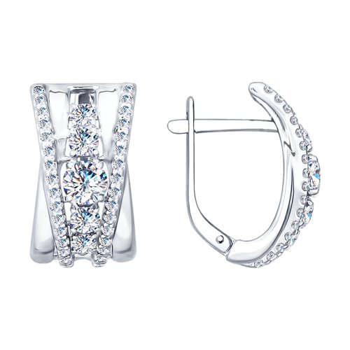 Серьги SOKOLOV - Серебро 925, Фианит (арт. 94022152)