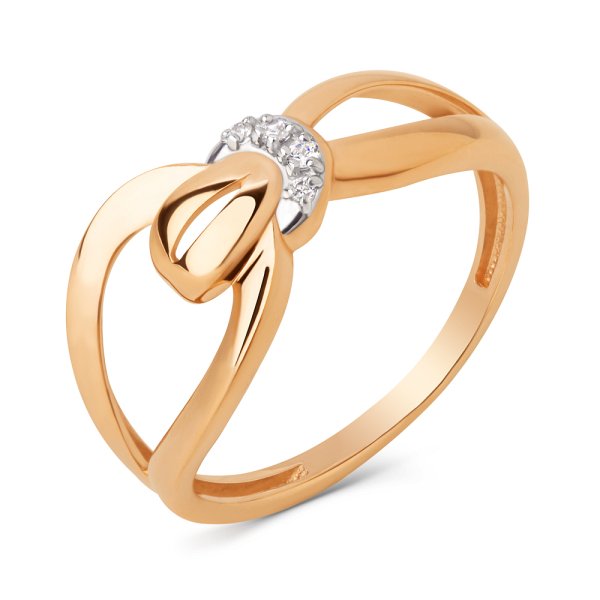 Кольцо ЮФ Династия - Золото 585, Фианит (арт. 020391-1102)