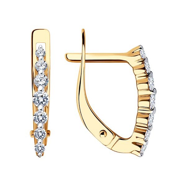 Серьги SOKOLOV - Золото 585, Фианит (арт. 029761)