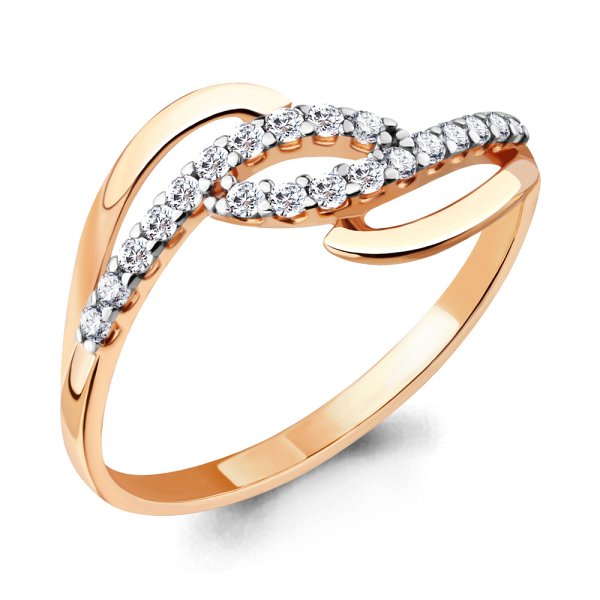 Кольцо Аквамарин - Золото 375, Фианит (арт. 61979А.8)