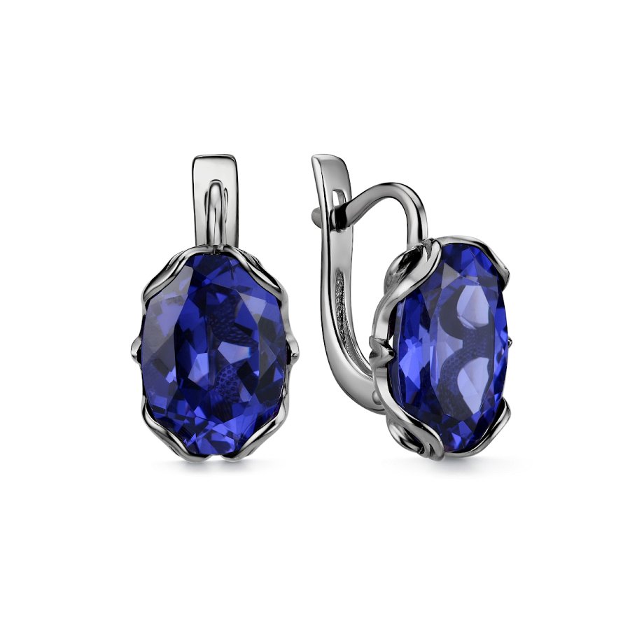 Серьги Дар - Серебро 925, Синтетический ситалл (арт. С-3985чрс364)