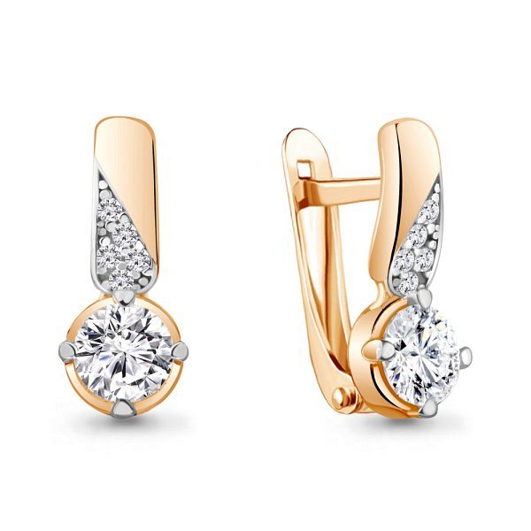 Серьги Аквамарин - Серебро 925, Фианит (арт. 48812А.6)