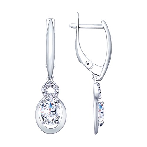 Серьги SOKOLOV - Серебро 925, Фианит (арт. 94023101)