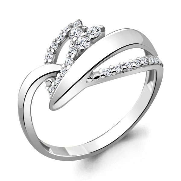 Кольцо Аквамарин - Серебро 925, Фианит (арт. 68708А.5)