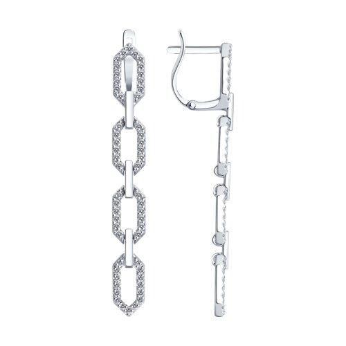 Серьги SOKOLOV - Золото 585, Фианит (арт. 0200381-3)