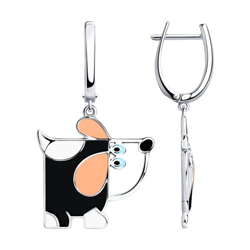 Серьги SOKOLOV - Серебро 925, Эмаль (арт. 94024295)