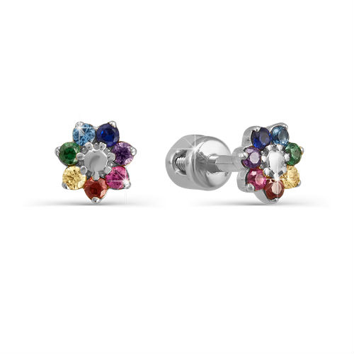 Серьги Иллада - Серебро 925, Фианит (арт. с050157)