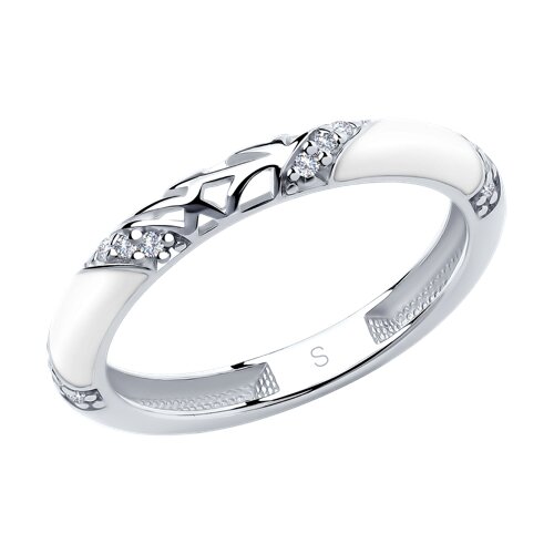 Кольцо SOKOLOV - Серебро 925, Фианит, Эмаль (арт. 94011336)