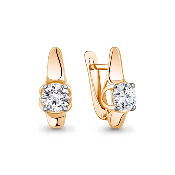 Серьги Аквамарин - Серебро 925, Фианит (арт. 438131А.6)