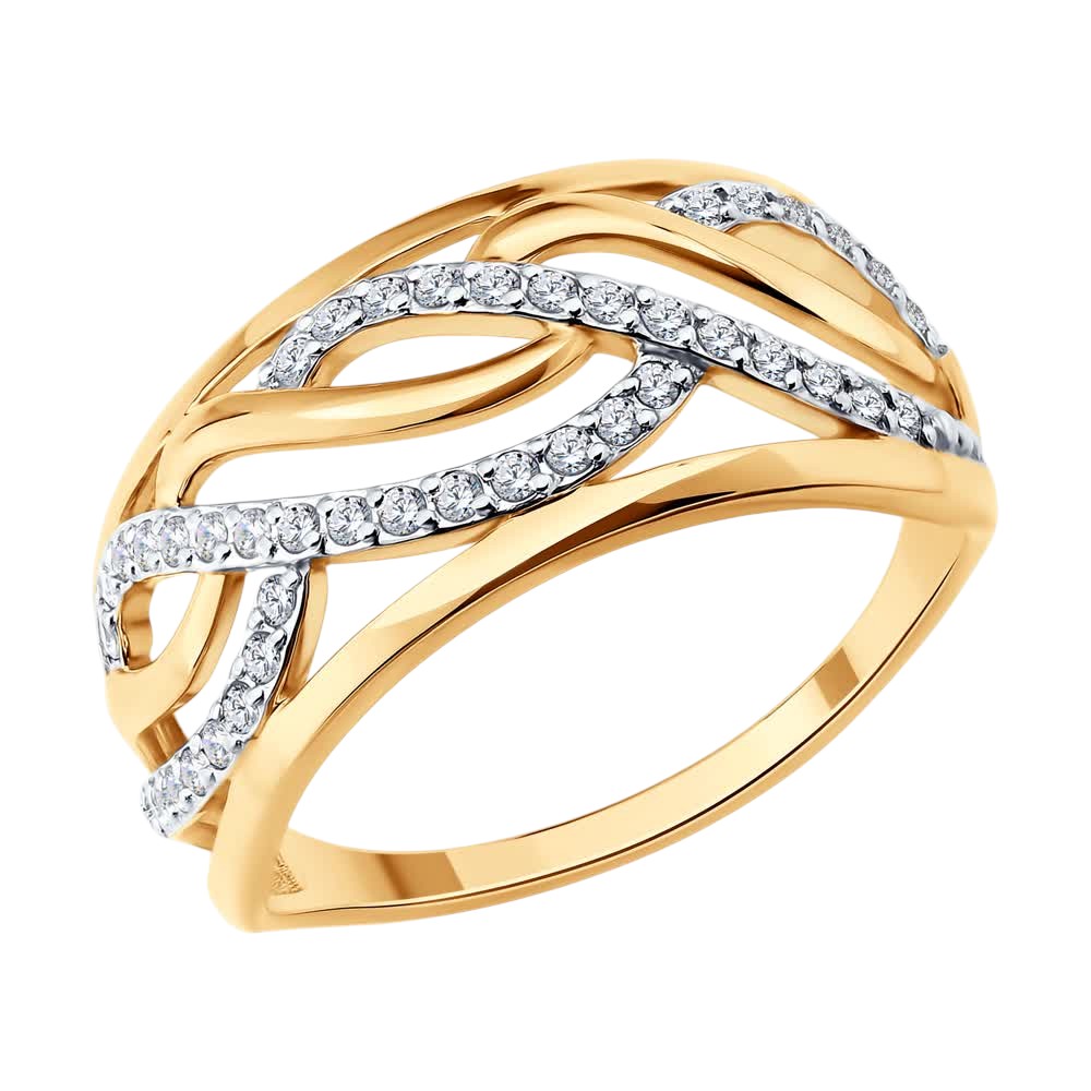 Кольцо SOKOLOV - Золото 585, Фианит (арт. 019822)