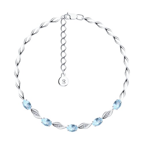 Браслет SOKOLOV - Серебро 925, Топаз, Фианит (арт. 92050094)
