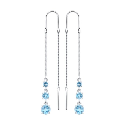 Серьги SOKOLOV - Серебро 925, Топаз (арт. 92022165)