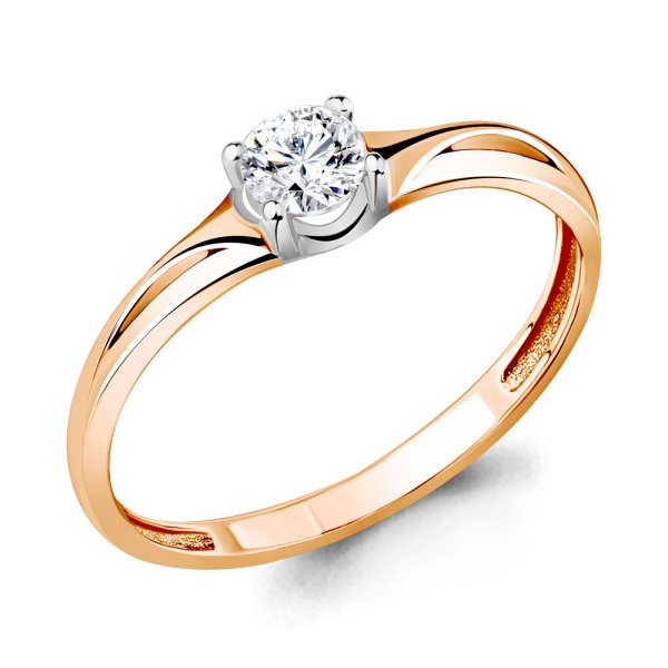 Кольцо Аквамарин - Золото 375, Фианит (арт. 660861.8)