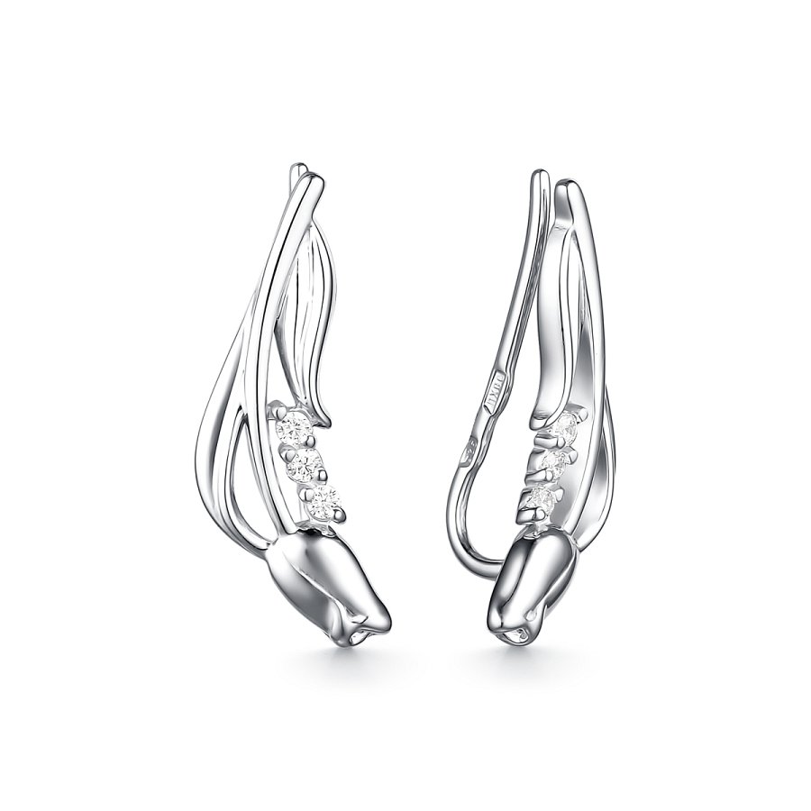Серьги Дар - Серебро 925, Фианит (арт. С-4104р00)