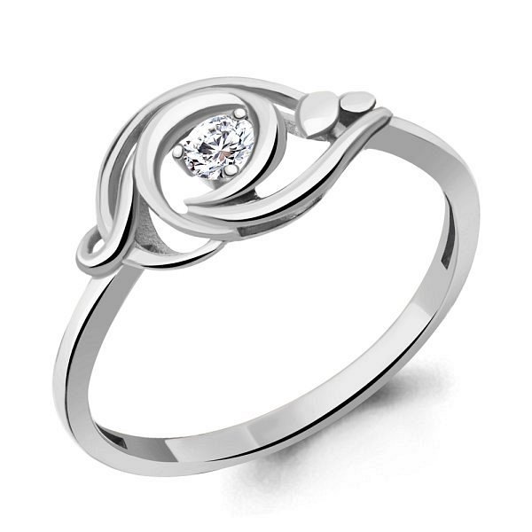 Кольцо Аквамарин - Серебро 925, Фианит (арт. 67320А.5)