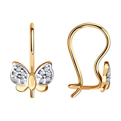 Серьги SOKOLOV - Золото 585, Фианит (арт. 026865)