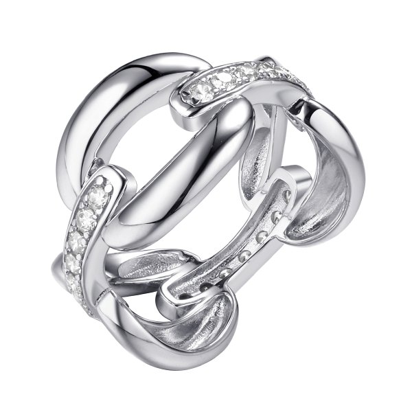 Кольцо FRESH - Серебро 925, Фианит (арт. CZ-R02917-X-W-X-X-W)