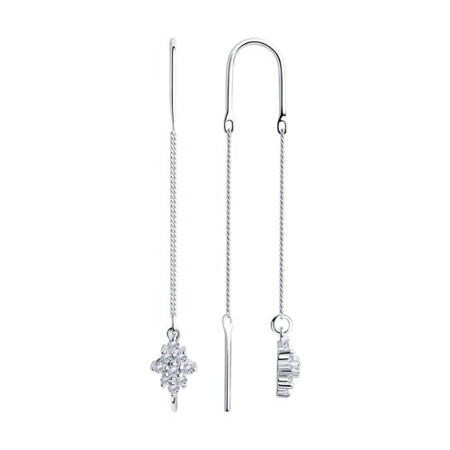 Серьги SOKOLOV - Серебро 925, Фианит (арт. 94020562)