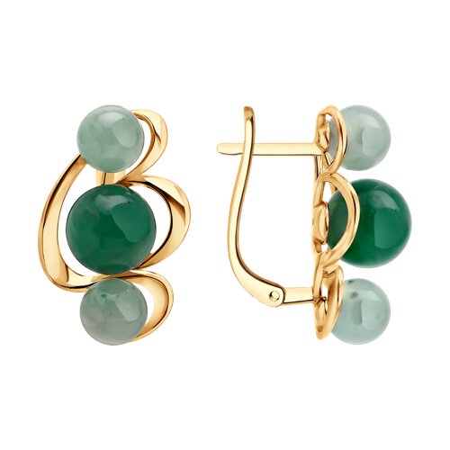 Серьги SOKOLOV - Серебро 925, Жадеит (арт. 83020503)