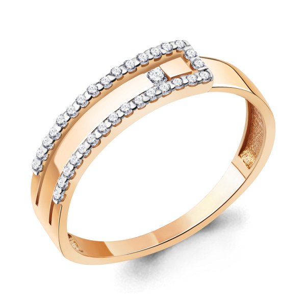 Кольцо Аквамарин - Золото 375, Фианит (арт. 64374А.8)