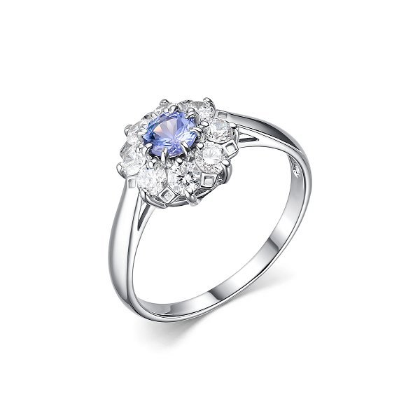 Кольцо Дар - Серебро 925, Танзанит, Фианит (арт. К-3912рс46400)
